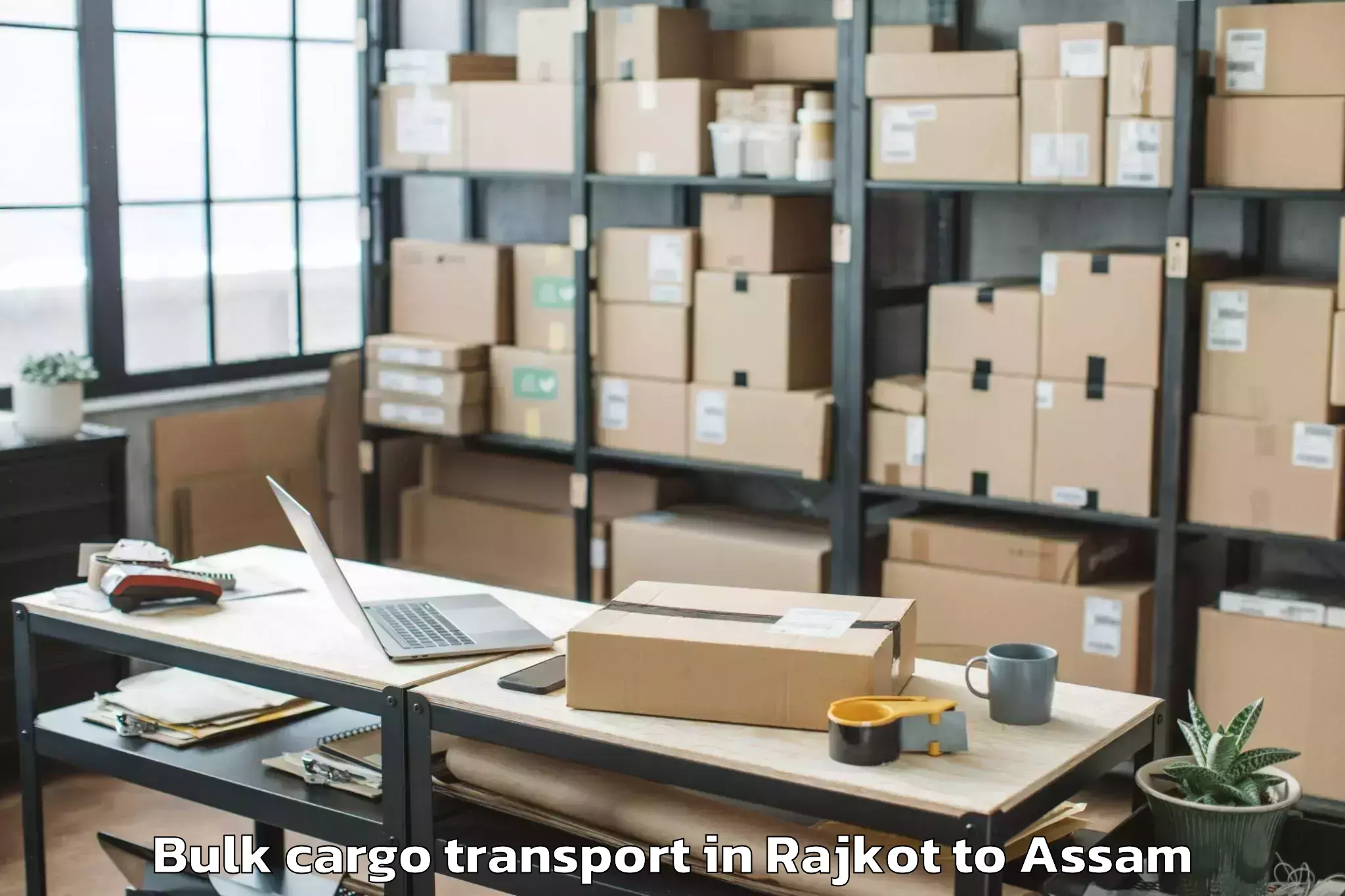 Affordable Rajkot to Sualkuchi Bulk Cargo Transport